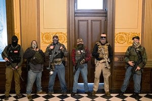 This is a thumbnail for the post Guns in Michigan Capitol: Defense of liberty or intimidation?