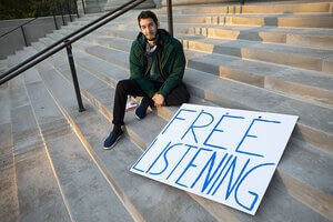 This is a thumbnail for the post Lending an ear: ‘Free listening’ is this guy’s business